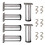 6-pack moderne aluminium bedframeverhogers, zware-Zilver 1