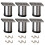 6pcs Adjustable Bed Risers With Antislip Base-Silver 1