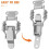 Iron Spring Loaded Toggle Latch Clamps Sturdy Metal Hasps 4pcs Heavy Duty Double Spring Design Versatile Use 7