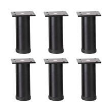 6pack Heavy Duty Adjustable Furniture Legs 30cm Length-Black
