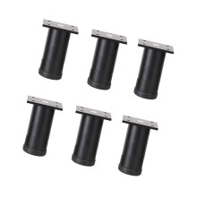 6Pcs Durability Furniture Support Legs with Nonslip Base-Black