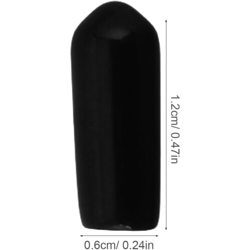 50pcs Black Headset Mic Protective Covers Rubber Windscreen Sleeves for 0.5cm Diameter Microphones 1