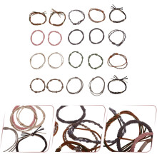 20pcs Boho Decorative Hair Ties and Bracelets Vintage Hair Elastic Ponytail Holders