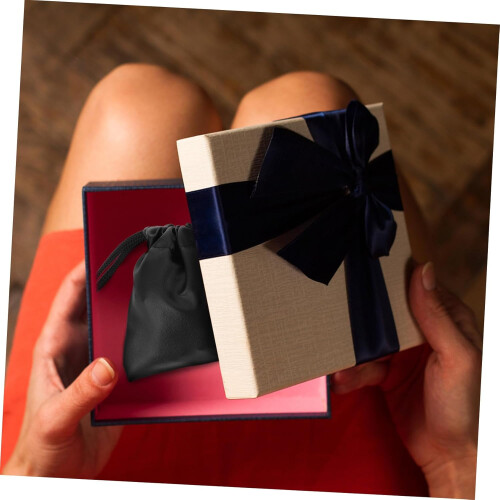 Bolsas para guardar joyas, bolsa compacta, impermeable de PU con cordón, práctica. 2