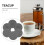6pcs Silicone Coaster Set for Cups and Bottles, Round Dual-Sided Design Table Coasters 8
