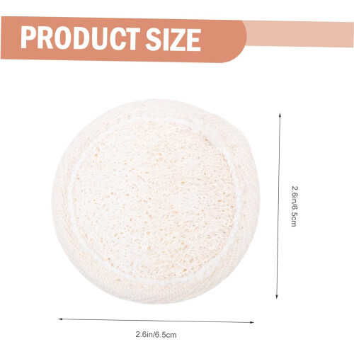 Σφουγγάρια ντεμακιγιάζ Loofah στρογγυλά 6,5cm για καθαρισμό προσώπου, σετ 6 τεμαχίων 1