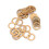 50 st. plattbrickor innerdiameter rostfritt stål gitarrbrickor för instrumentdelar jack socket muttrar set 8