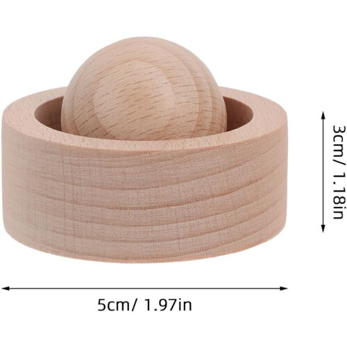 4 stuks aromatherapiebolletjes van beukenhout, mini-oliediffuser 1