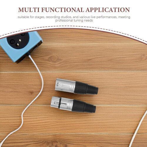 Conector XLR, conector de micrófono tipo soldadura, conector de cable de micrófono metálico, enchufe para transmisión de audio estable. 2