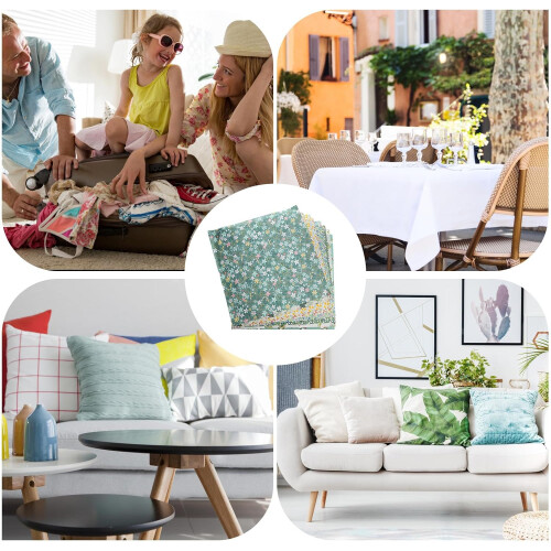 8 folhas de algodão material de patchwork de algodão suave, impressão floral, fácil de cortar 2