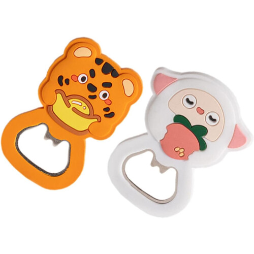 Lot de 4 ouvre-canettes magnétiques en forme d'animal 1