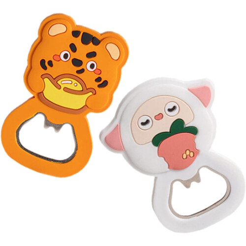 Lot de 4 ouvre-canettes magnétiques en forme d'animal 2