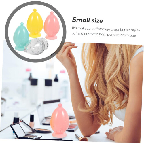 4pcs Beauty Egg Storage Box Makeup Sponge Box Makeup Accessories Organizer 2