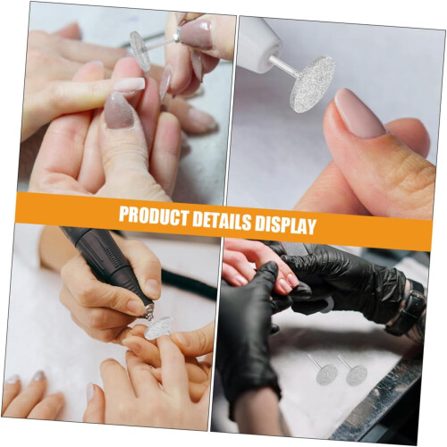Professional Nail Drill Bits Set 4pcs with Replaceable Sanding Paper Discs Flat Disc Nail Drill Bits 2