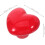 8pcs Red Heart Shape Ceramic Drawer Knobs with Screws, Cute Dresser Handles 2