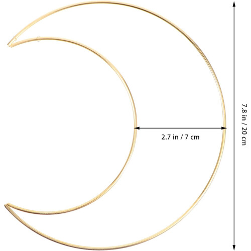 12pcs Gold Metal Macrame Dream Catcher Anéis Estrela Lua Coração Formas DIY Craft Hoops 1