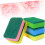5pcs Dishwashing Sponge Pad Kitchen Cleaning Sponge Strong Decontamination Double Effect Mixed Color 3