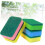 5pcs Dishwashing Sponge Pad Kitchen Cleaning Sponge Strong Decontamination Double Effect Mixed Color 8