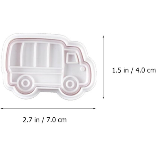 8pcs Plastic Cookie Cutters Flexible Easy to Clean Baking Props White Moulds 1