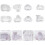 8pcs Plastic Cookie Cutters Flexible Easy to Clean Baking Props White Moulds 8