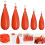 5er-Set orangefarbene PVC-Angelübungsköder, 7–20 Gramm, tragbare Wurfköder 8