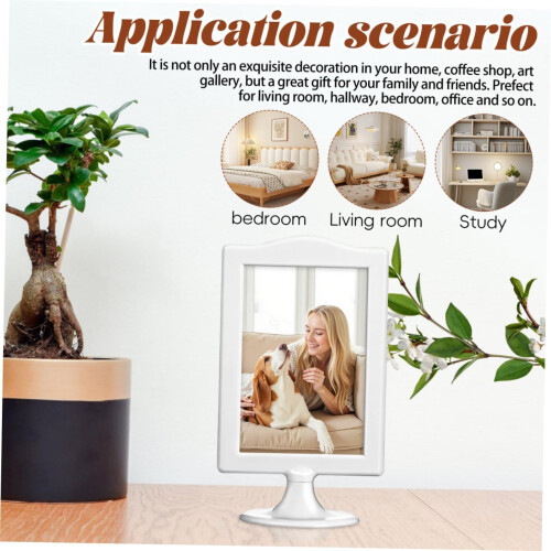 4pcs Double Sided Picture Frame Set White Nordic Style Tabletop Photo Display Frames Two Sided 2