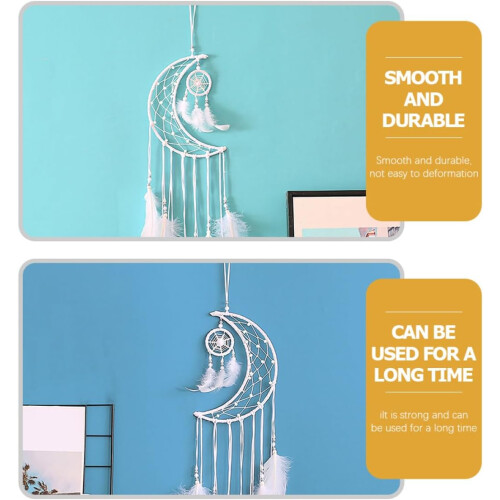 8 stk. gullmåneformede drømmefanger metallringer DIY-håndverksringer 1
