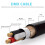 8 PCs 3 Pin DMX Cable Black Metal Stage Lighting Wire com plástico e material metálico 3