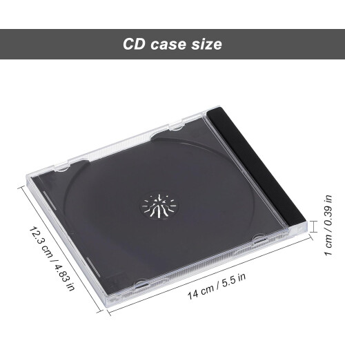 6pcs CD DVD Storage Boxes Plastic Square Cases with Numbering Function and Liner Notes Holder 1