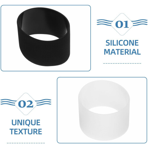 10 custodie in silicone per bicchieri con eleganti strisce orizzontali 2