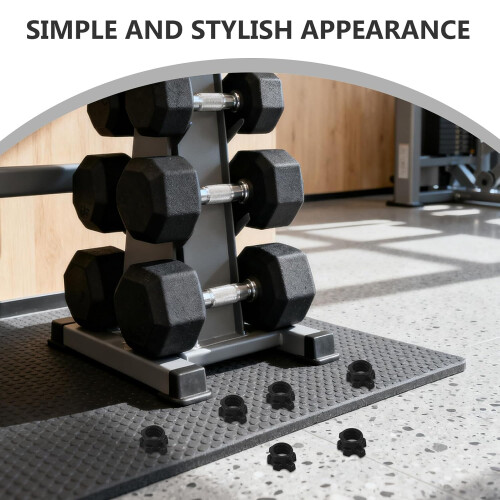 8Pcs 25Mm Barbell Spinlock Collars Set, Black Plastic Dumbbell Rod Nuts with Long Ears 1