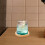 4pcs Rotatable Whiskey Glass Coasters with Stable Bamboo Base, Creative Gyroscope Design 4