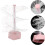 Spiral Nail Chart Display Stand for 60 False Nail Tips with Pink Hexagonal Base for Salon Practice 8