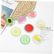 Juego de 8 compresas refrescantes para ojos con estampado de frutas. Compresas de hielo para aliviar el frío en verano.