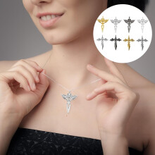 8-teiliges Set Anhänger aus Legierung, Teufelsflügel, DIY-Anhänger, Schmuckherstellungsteile, Halskette, Armbandflügel