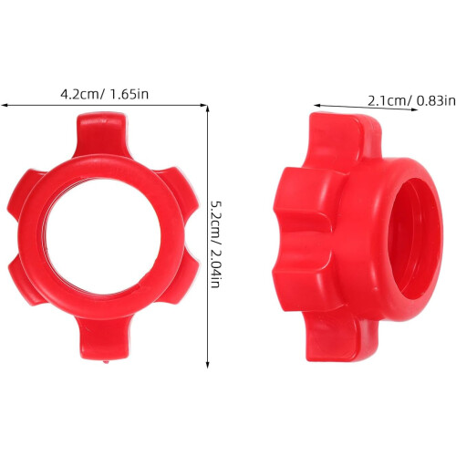 8 piezas de collares Spinlock para levantamiento de pesas, tuerca hexagonal de plástico, abrazadera de tornillo 1