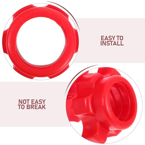 8 piezas de collares Spinlock para levantamiento de pesas, tuerca hexagonal de plástico, abrazadera de tornillo 2