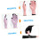 4 Paar Handschuhe, Handstütze für fingerlose Handschuhe 2