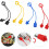 8Pcs 3/8" Hydraulic Coupler Dust Cap Plugs Multi-Color Plastic Protective Covers 8