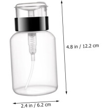 Lot de 4 flacons à pression vides pour dissolvant à ongles, flacons de liquide rechargeables pour nettoyant à vernis. Fournitures de manucure.