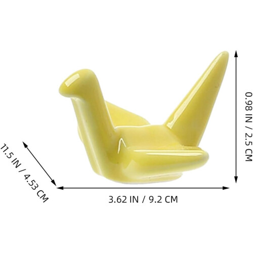 6-teiliges Set Keramik-Essstäbchenhalter in Kranichform 1