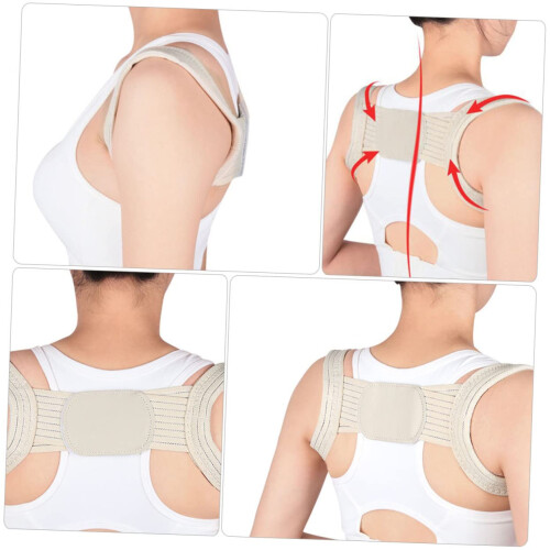 4pcs Posture Corrector Back Brace Adjustable Posture Corrector Belt 1