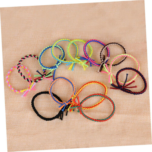 20 elastici per capelli fluorescenti, elasticizzati a maglia, ideali per code di cavallo di donne e ragazze. Accessori per capelli. 1