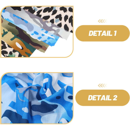 6pcs artesanal Leopardo impressão boneca Quilting tecido algodão pano 2