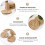 7pcs conjunto Bamboo madeira Coasters com armazenamento rack calor resistente tapetes de mesa 3