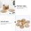 7pcs conjunto Bamboo madeira Coasters com armazenamento rack calor resistente tapetes de mesa 4