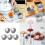 5pcs Cake Baking Pan Round Molds 8 Inch Aluminum Alloy Anodized Removable Bottom 3