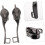 4 Pairs Zipper Pull Replacement for Luggage Suitcase Nylon Double Explosion Single Lock Design 8