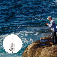 pezzi Gabbia per esche da pesca all'aperto Trappola per esche da pesca alla carpa Cesto per esche in acciaio inossidabile