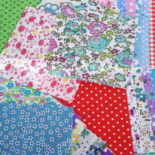 50 τεμάχια Patchwork από καθαρό βαμβάκι για DIY Quilting Projects με floral print 2